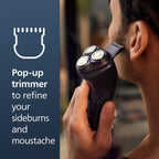 Philips Norelco 2400 Series Electric Shaver, Deep Black | 27 Self Sharpening ComfortCut Blades, 4D Flex Heads, Wet or Dry Use, 2-Year Blade Life, Pop-up Trimmer, X3001/90