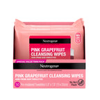 Neutrogena Makeup Remover Towelettes, Pink Grapefruit, 2 x 25 ct | Disposable Acne Face Towelettes to Remove Dirt, Oil, and Makeup for Acne Prone Skin