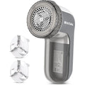 Buy now BEAUTURAL Fabric Shaver and Lint Remover, Sweater Defuzzer with 2-Speeds, 2 Replaceable Stainless Steel Blades, Battery Operated, Remove Clothes Fuzz, Lint Balls, Pills, Bobbles Gray Standard Gray at indiglob india