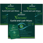 NOVEHA Demodex Eyelid & Lash Wipes | Box Of 60 Individually Wrapped Extra Strength Cleansing Eyelash Wipes - Battle Itchy & Irritated Eyes associated with Demodex Mites, Naturally Remove debris