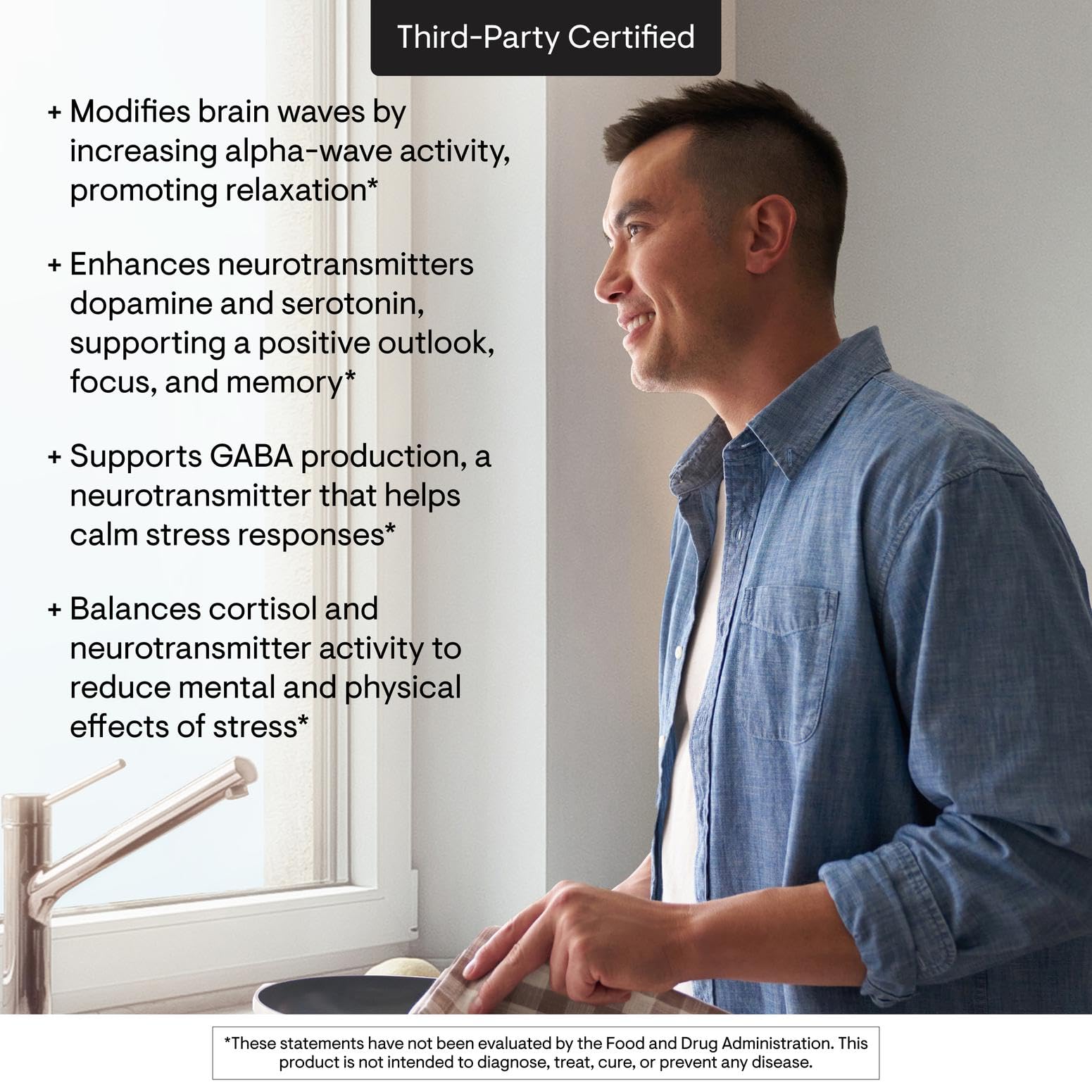 THORNE Theanine, 200 mg L-Theanine Supplement, 90 Capsules | Supports a Healthy Stress Response, Relaxation, Focus, Memory & Positive Mood*, Clinically Studied, NSF Contents Certified