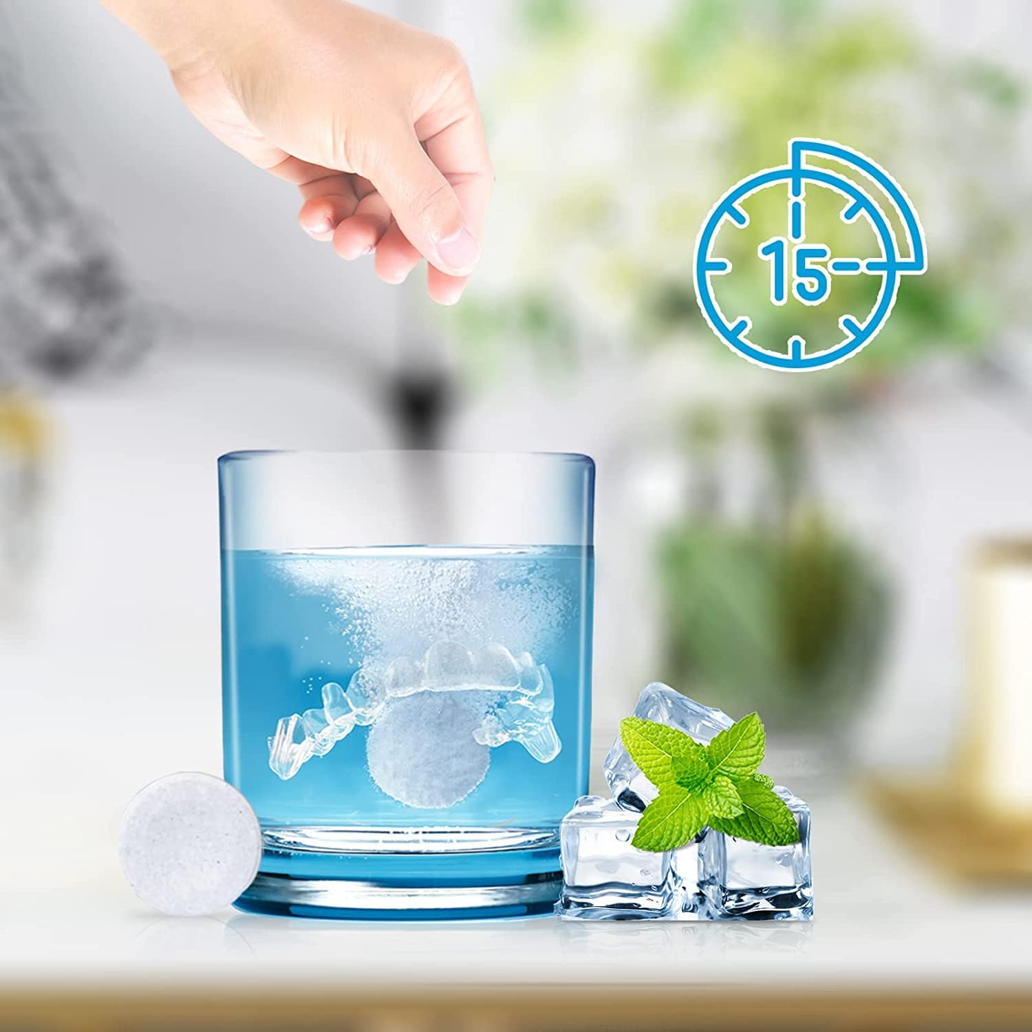 Buy now Retainer & Denture Cleaner Tablets - 4 Months Supply (120 pcs) Dental Retainers for Aligner - Mouth & Night Guards - False Teeth Whitening - Removes Odor & Plaque (120 Pcs) at indiglob india