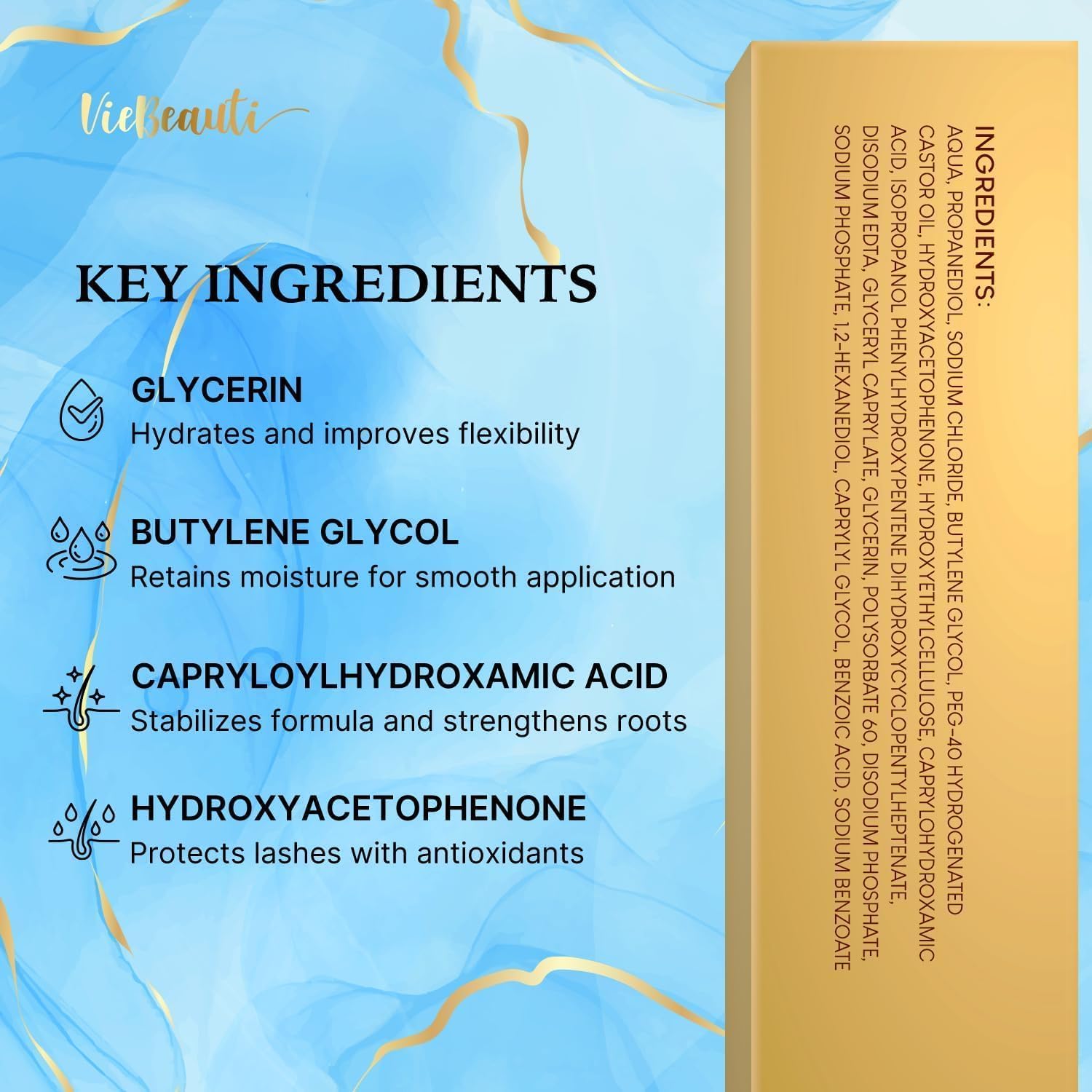 VieBeauti EyeLash Growth Serum for Longer Fuller Thicker Looking Lashes 5 mL