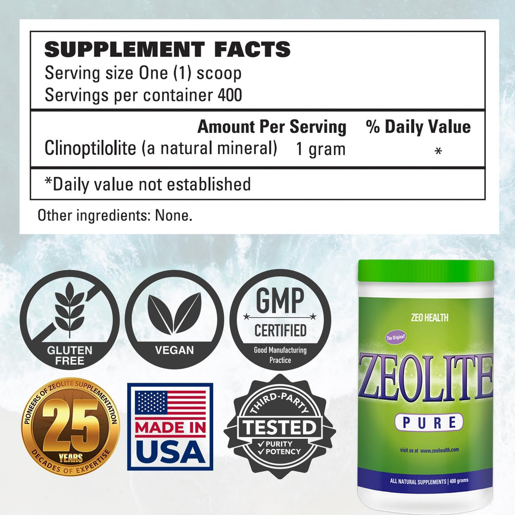 Buy now Zeolite Pure | Full Body Detox Cleanse for Women, Men, Adults | Supports Energy, Gut Health, Mental Clarity, & Optimal Inflammation Response | The Original Zeolite Powder (400 Servings) at indiglob india