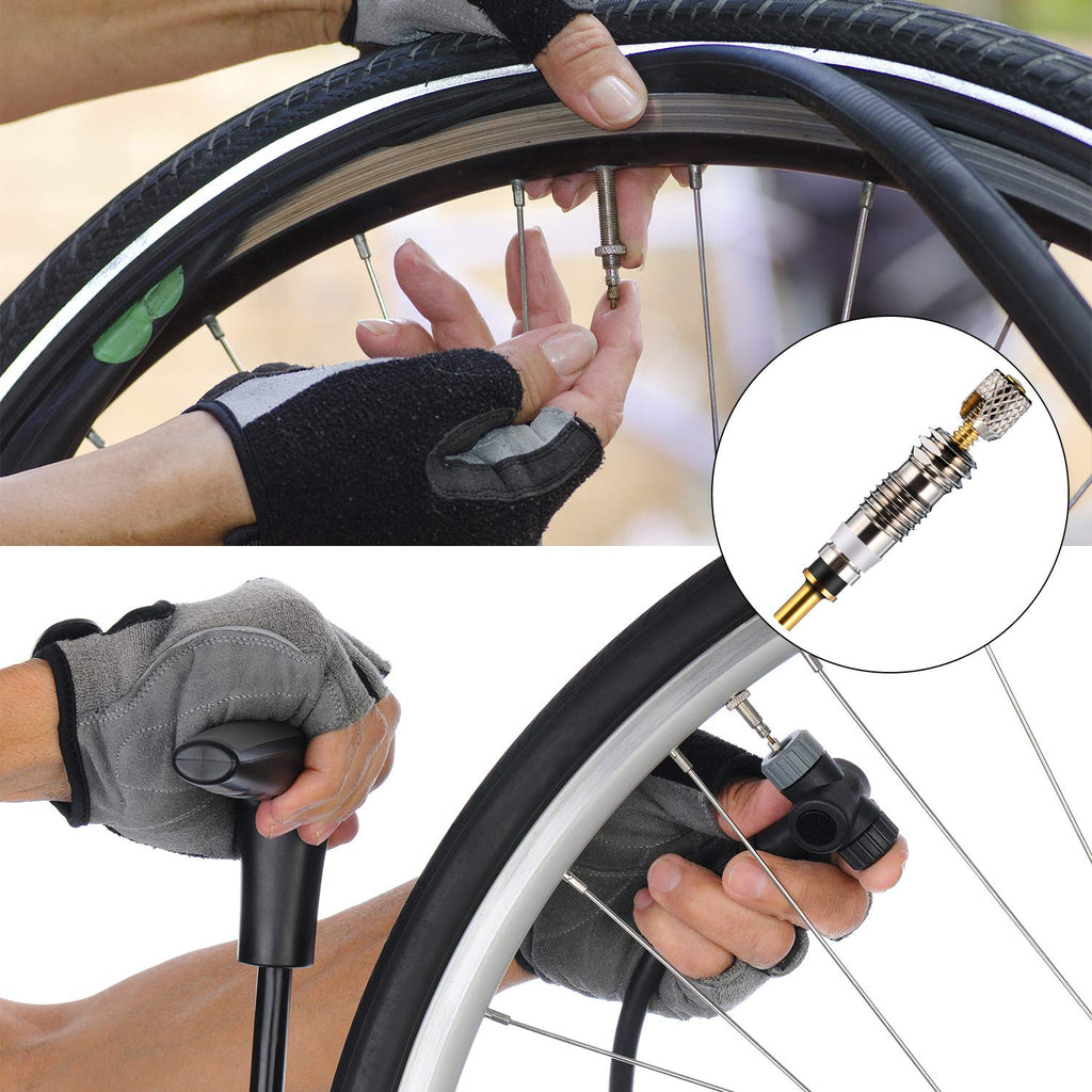 20 Pieces Presta Valve Core Replacement, Brass Tubeless for Road MTB Bike
