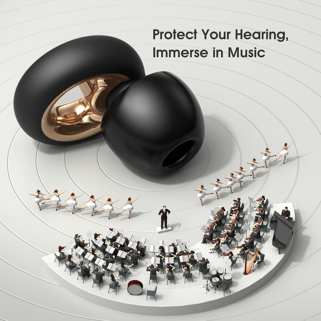 Ear Plugs for Sleeping Noise Cancelling, Reusable Silicone Ear Plugs for Noise Reduction, Soft Hearing Protection with 8 Ear Tips for Concerts, Work, Swimming, and Travel(Dark Gray)