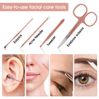 Nail Clippers & Beauty Tool Portable Set, Rose Gold Manicure Set, 12 in 1. | Martensitic Stainless Steel, Pink Leather Bag, Suitable for Home, Workplace, Outdoor Travel, Gift Giving, Salon.