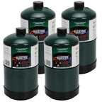 KOMAN BLUEFIRE 1lb Propane Tank Camping Propane Tank Pack of 4 Portable Canister Propane Gas Tank Small Propane Tanks for Camping Stove Outdoor Backpack Mini Burner Heater Cooking Torch Lamp