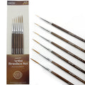 Rigger Brush Watercolor Set, 6 Long Liner Brushes for Acrylic Painting