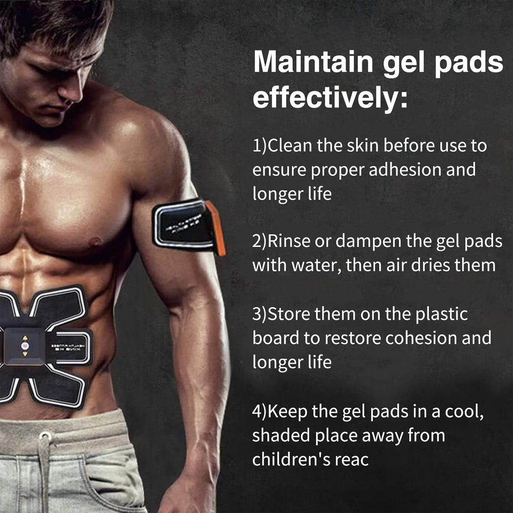 Buy now PAMASE 50/80 Pcs Gel Pads for Abs Stimulator - Replacement Pads for Abdominal Muscle Trainer, Reusable Ab Workout Toner Belt Accessory at indiglob india