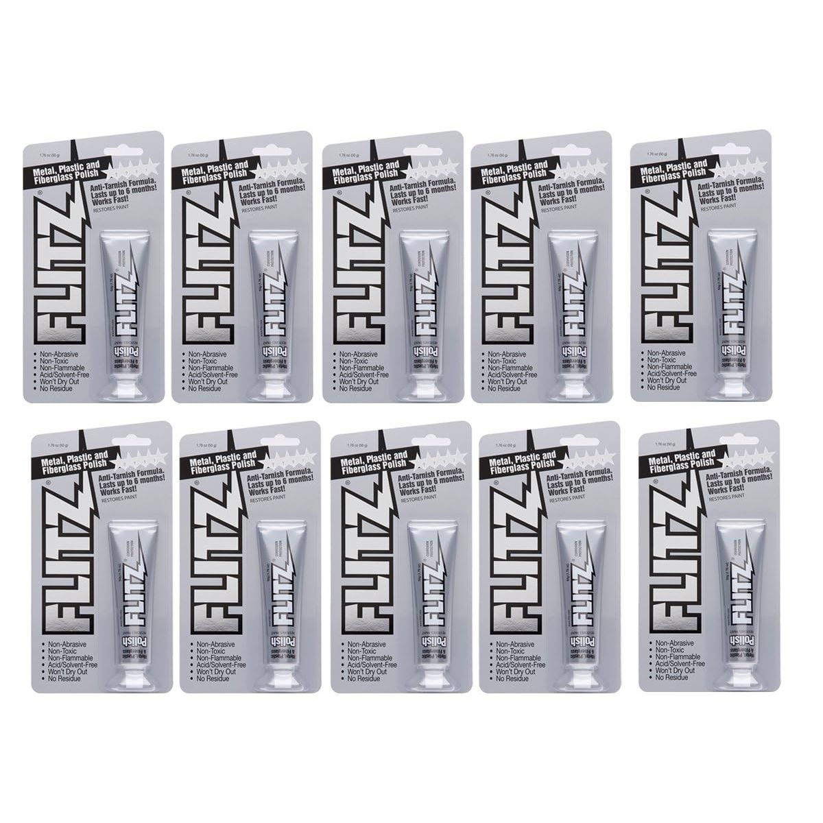 Buy now Flitz Multi-Purpose Metal Polish Paste - 1.76oz Tube of USA-Made Chrome Polish - Works on Stainless Steel, Aluminum, Plastic, Jewelry and Cars - Non-Abrasive Cleaner & Rust Remover (1 Pack) 1.76 oz 10 at indiglob india