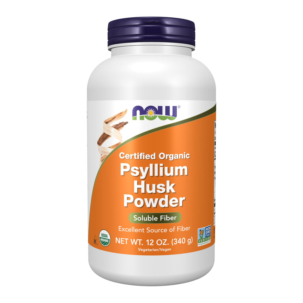 Buy now NOW Foods Supplements, Psyllium Husk Powder, Certified Organic, Non-GMO Project Verified, Soluble Fiber, 12-Ounce at indiglob india