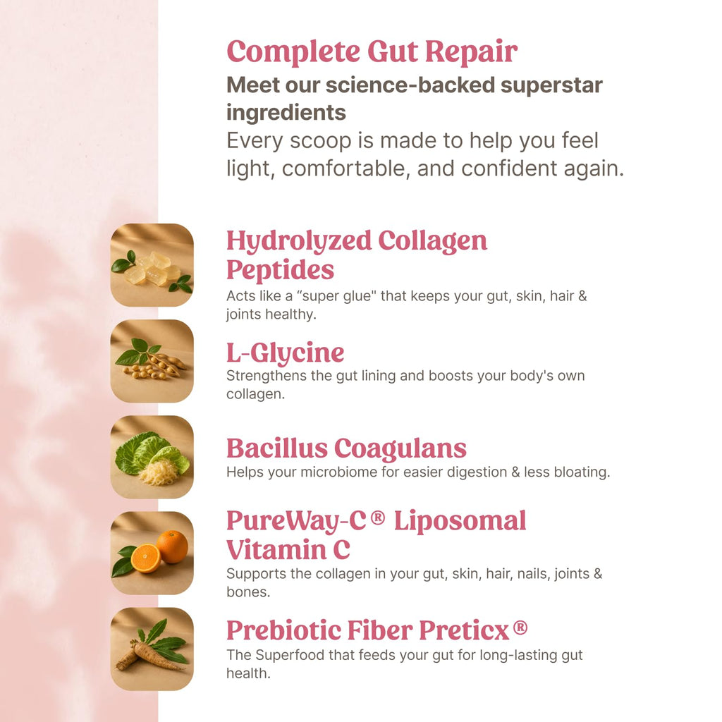 Happy Mammoth Complete Gut Repair for Bloating, Gut Health, Skin & Joints