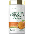 Carlyle Turmeric Curcumin with Black Pepper | 180 Capsules | Turmeric Complex Supplement | Non-GMO, Gluten Free