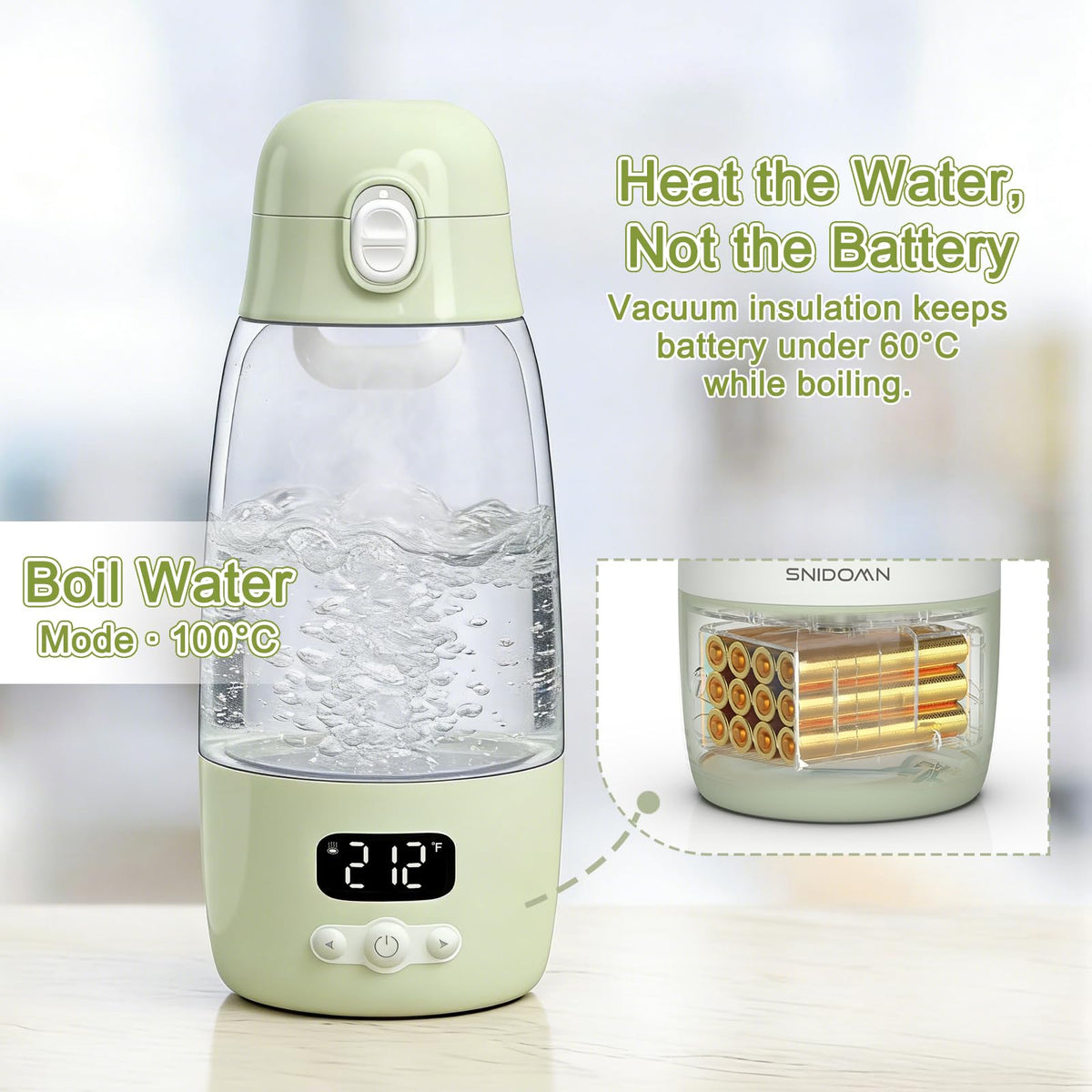 Portable Bottle Warmer for Travel,Fast Heating & Milk Warmer On The Go