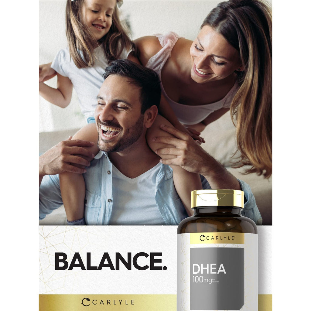 Carlyle DHEA 100mg Supplement | 300 Capsules | for Women and Men