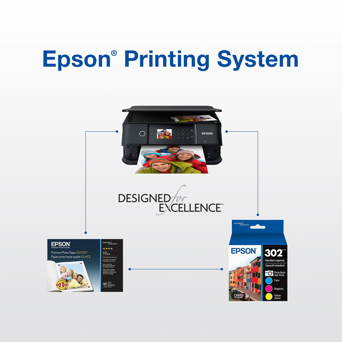 Epson 302 Claria Premium Ink Standard Capacity (T302020-S) Works with Expression XP-6000, 6100
