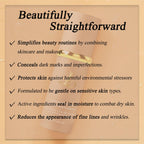 Foundation 4 in 1 - Medium Spectrum with SPF 50+, Color Changing Foundation, Hydrating Color Changing Foundation Makeup, Concealer, Sun Protection, Longwearing & Waterproof for All Skin Types