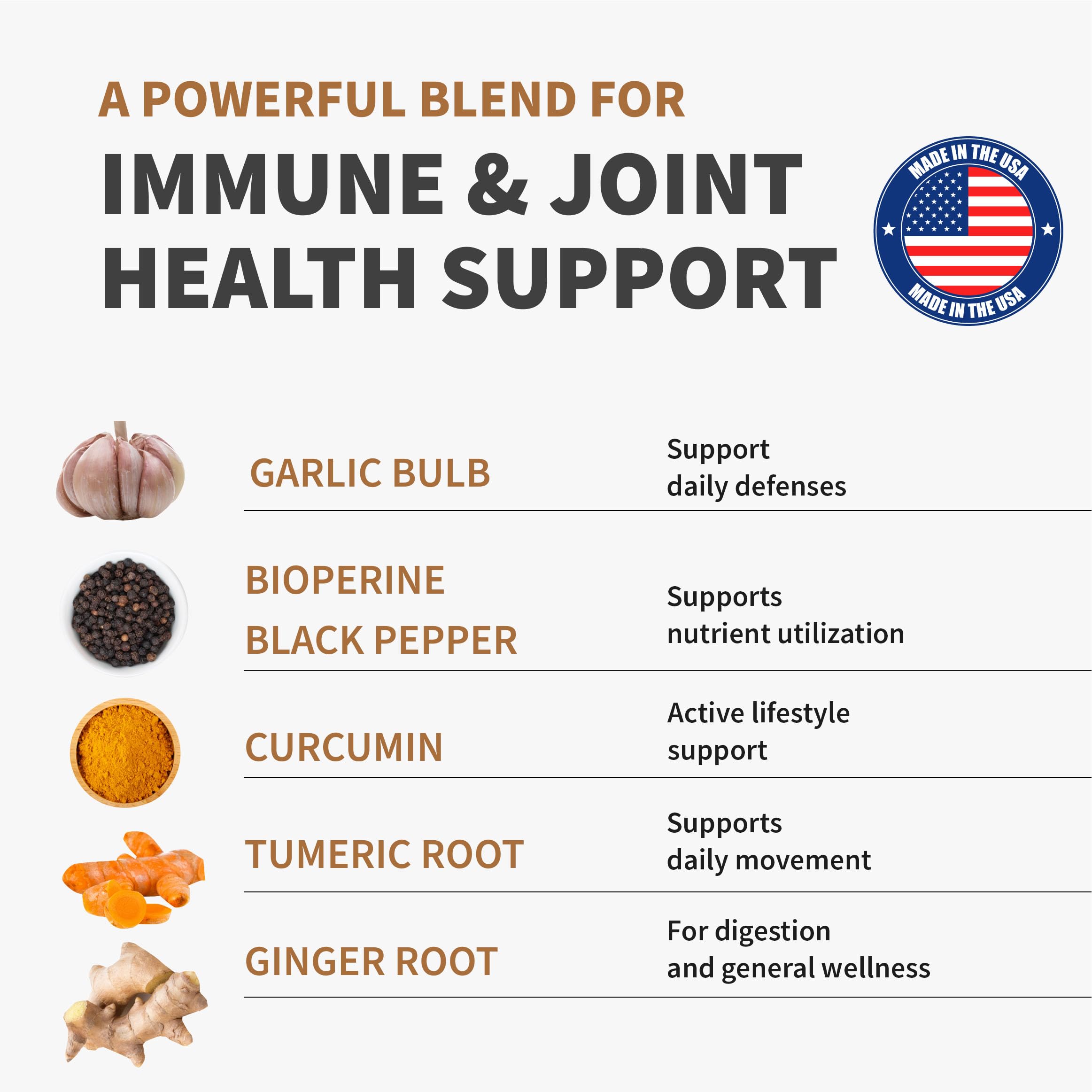 MEDCHOICE 4-in-1 Turmeric Joint Support with Garlic & BioPerine, 120ct | Mobility, Flexibility and Digestive Comfort Support, Turmeric with Garlic and BioPerine, Joint Supplement (Pack of 2)