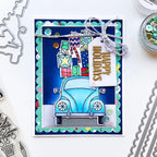 hinana 7pcs/Set Rectangle Frame Metal Die Cuts, Scallops Stitched Nesting Tag Background Cutting Dies for DIY Scrapbooking Album Decorative Embossing Paper Card Making