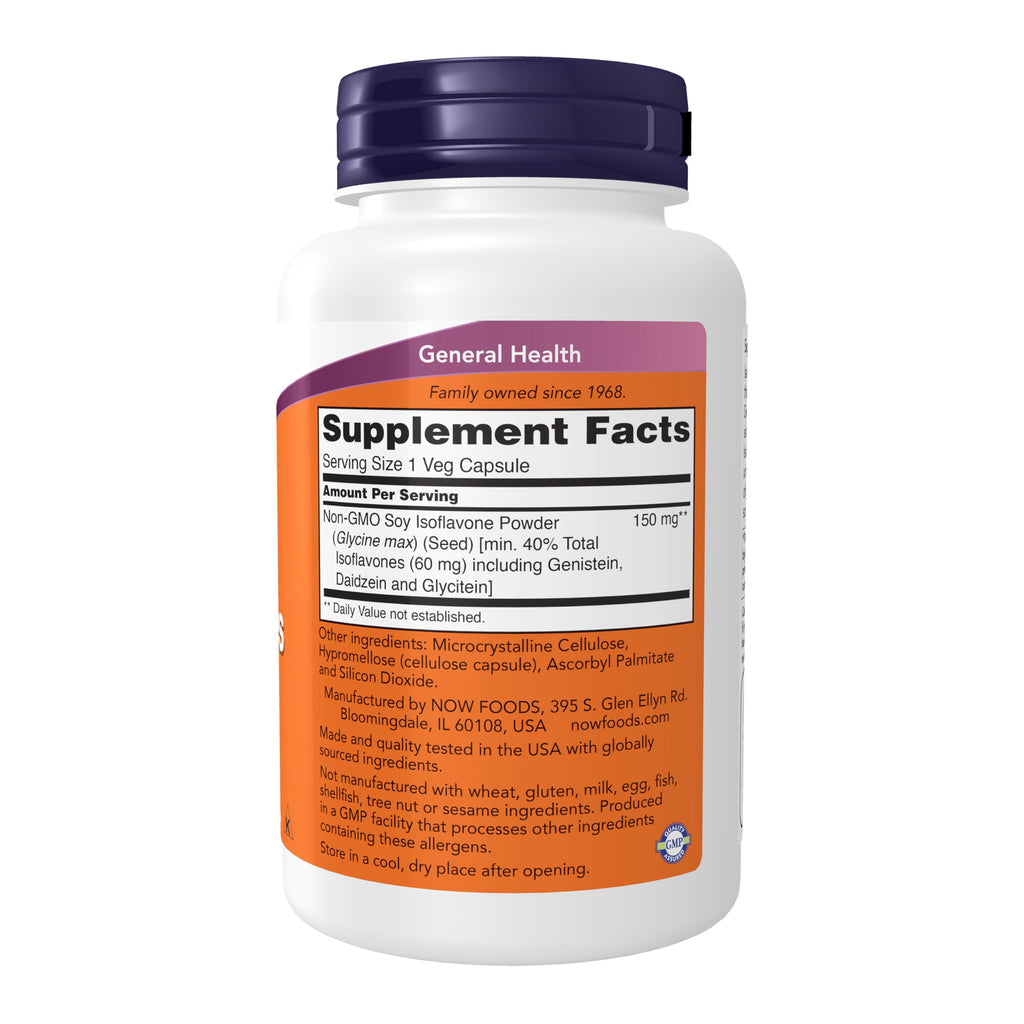 Buy now NOW Foods Supplements, Soy Isoflavones, 60 mg (Plant Compounds Particularly Concentrated in Soybeans, like Genistein, Daidzein and Glycitein), 120 Veg Capsules at indiglob india