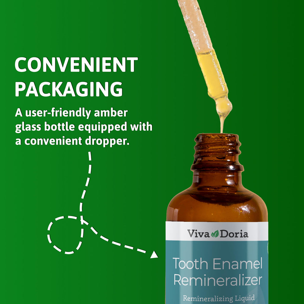 Viva Doria Tooth Enamel Remineralizing Liquid, Protects Tooth Enamel and Helps Keep Gum Healthy 1 fl oz