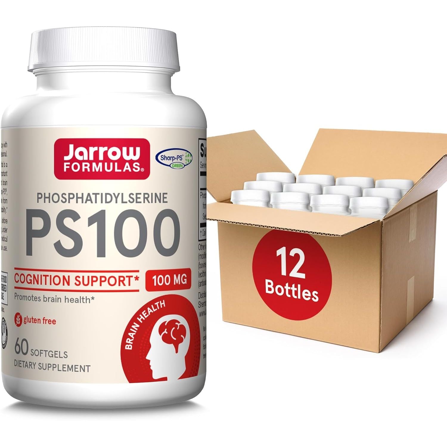 Buy now Jarrow Formulas PS100 Phosphatidylserine 100 mg, Dietary Supplement for Brain Health and Cognition Support, 60 Softgels, 20-60 Day Supply 60 Count (Pack of 12) at indiglob india