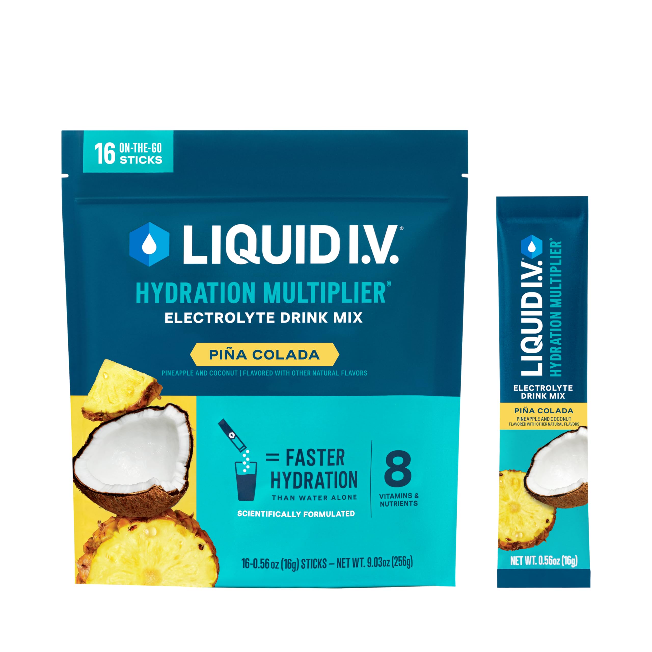 Buy now Liquid I.V.® Hydration Multiplier - Lemon Lime | Electrolyte Powder Drink Mix | 1 Pack (16 Servings) at indiglob india