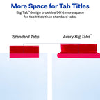 Avery® Paper Dividers, Insertable Big Tab™, 8-Tab, Color, 1 Set
