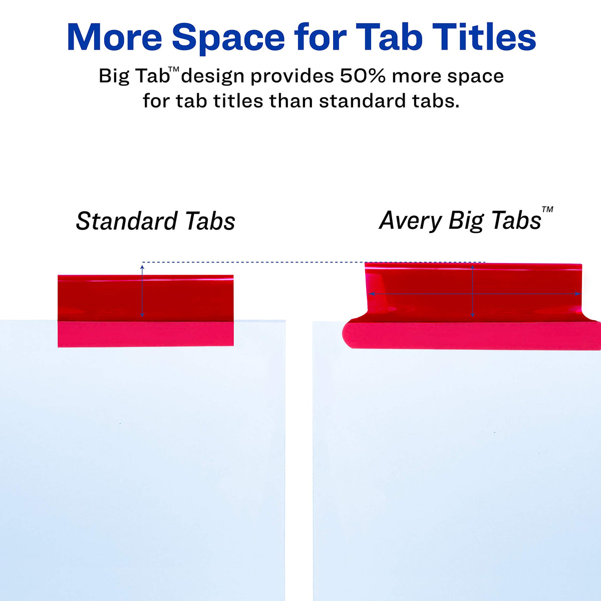 Avery® Paper Dividers, Insertable Big Tab™, 8-Tab, Color, 1 Set