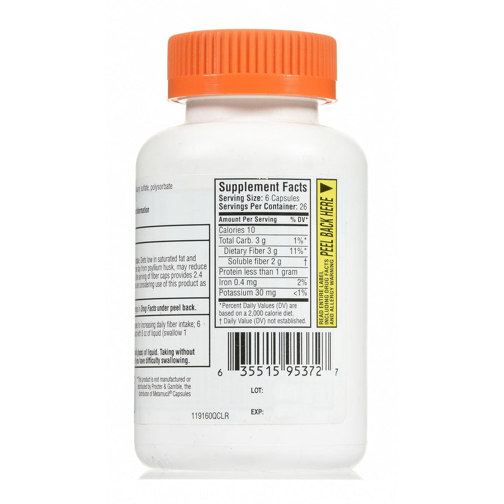 Quality Choice Daily Fiber Capsules for Regularity, 160 Count