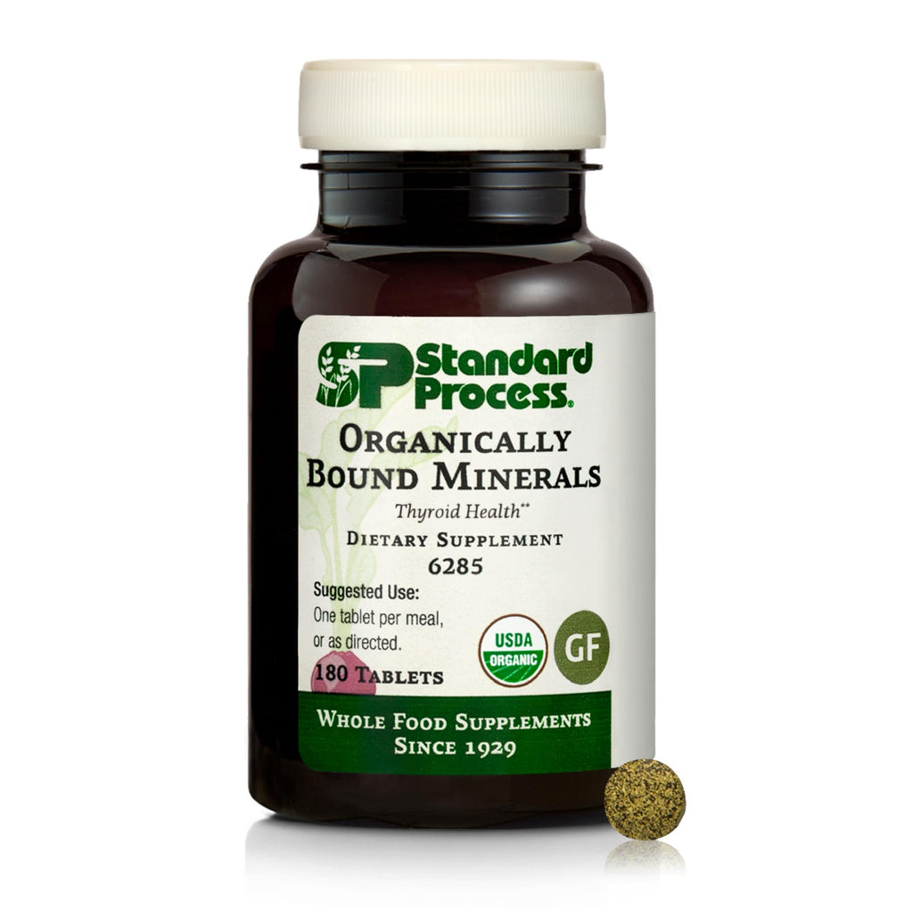 Standard Process Organically Bound Minerals, Natural Iodine, 180 Tablets