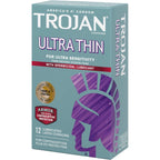 Buy now TROJAN Ultra Thin Condoms Spermicidal, 12 Count at indiglob india