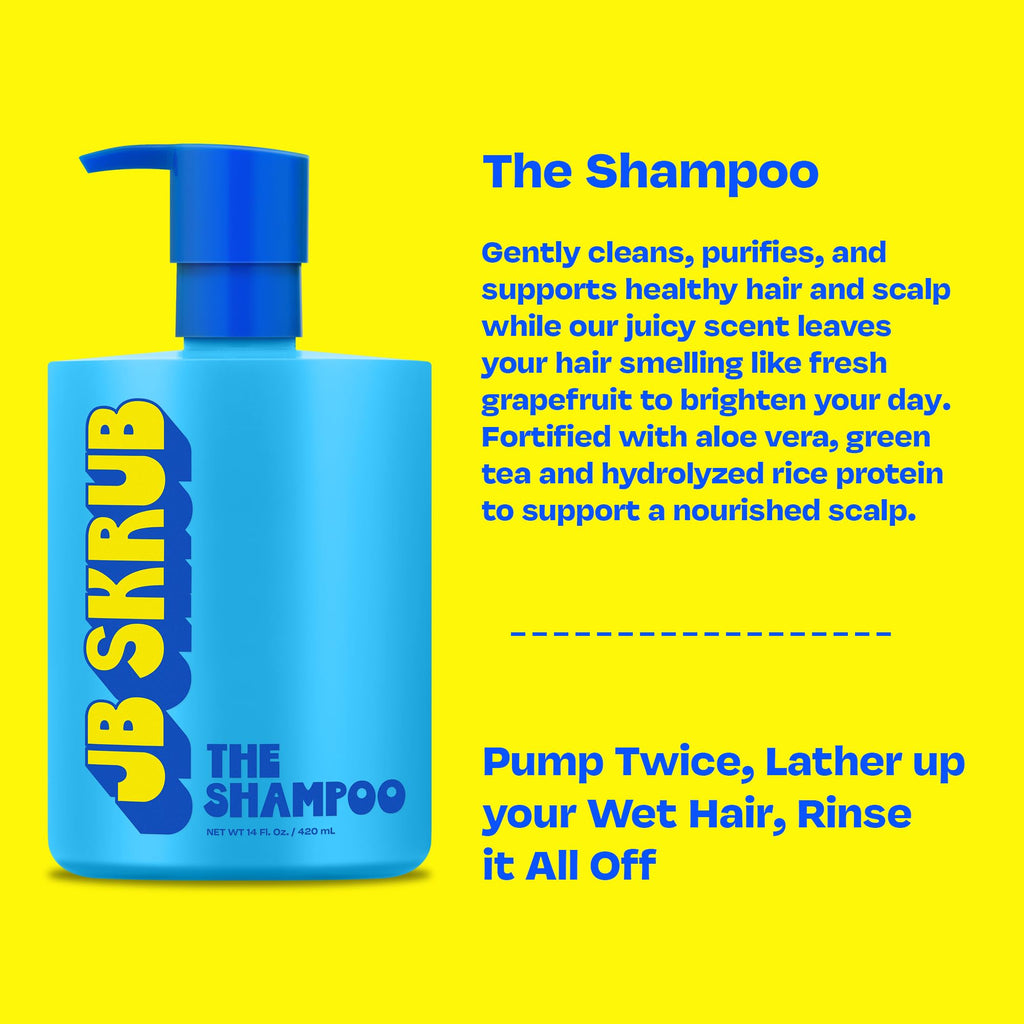 JB SKRUB Boys Shampoo Teen Kids Moisturizing Hair Care Citrus Scent - 14 oz