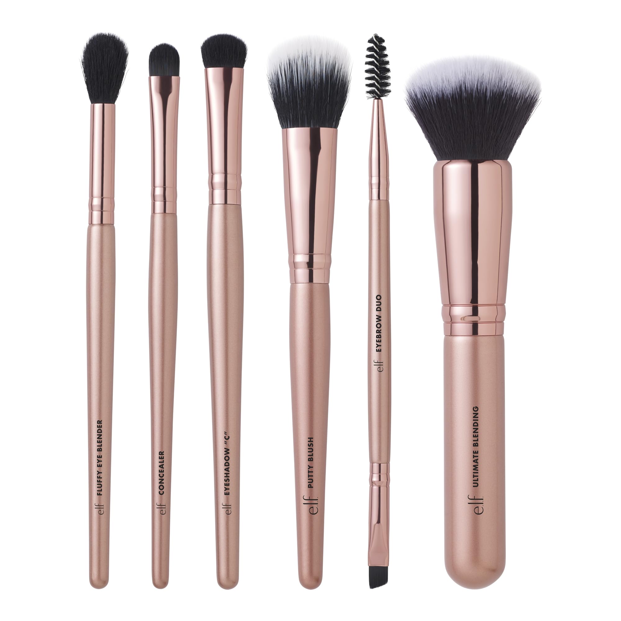 Buy now e.l.f. Flawless Face Kit, 6-Piece Brush Collection, Brushes For Face, Eyes & Brows, Vegan & Cruelty-Free at indiglob india
