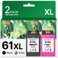 61XL Ink Cartridge Replacement for HP Ink 61 for HP 61 Ink Works with HP Envy 4500 5530 5534 4502 Deskjet 1000 1010 2540 3000 3510 Officejet 4630 4635 Printer (2 Pack)