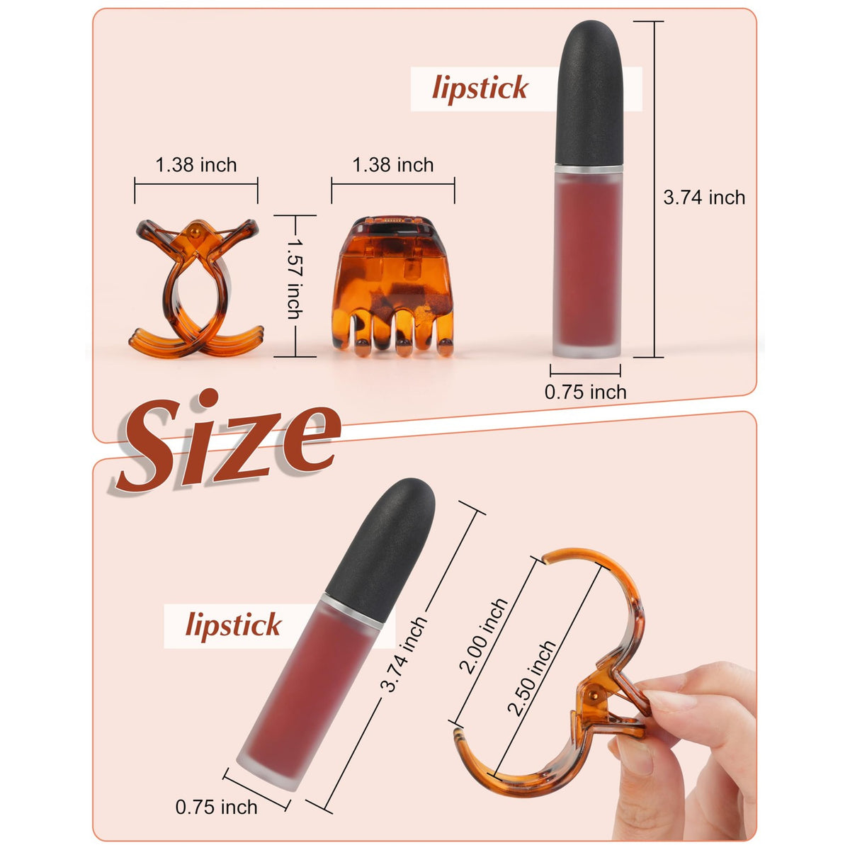 Medium Hair Clips, 18 Pcs 1.38 Inch Hair Claw Clips, No-Slip Jaw Clips for Women and Girls