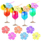 50PCS Umbrella Straws,Drink Umbrellas for Hawaiian,Tropical,Luau,Tiki Party