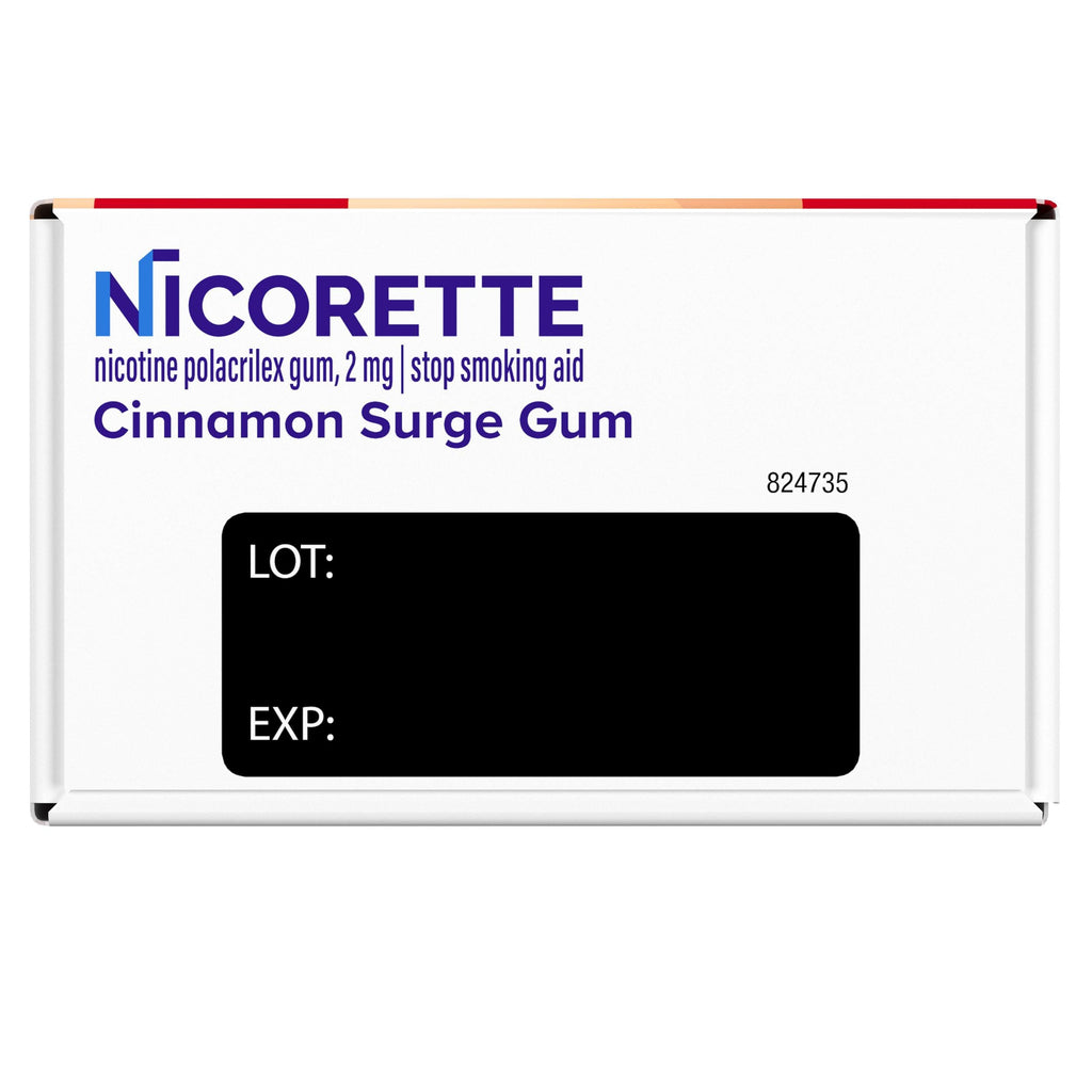 Nicorette Nicotine Gum 2mg, Quit Smoking Aid, Cinnamon Surge, 100 Ct, 2 Pk