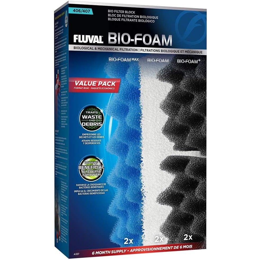 Buy now Fluval 406/407 Bio Foam Value Pack, Replacement Aquarium Filter Media at indiglob india
