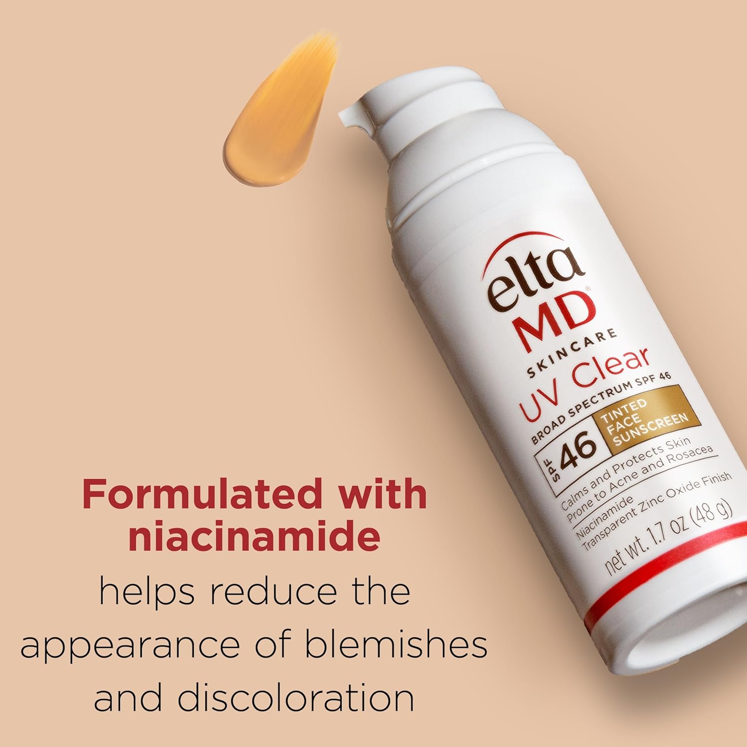 Buy now EltaMD UV Clear Tinted Face Sunscreen, SPF 46 Oil- Free with Zinc Oxide, Dermatologist Recommended at indiglob india