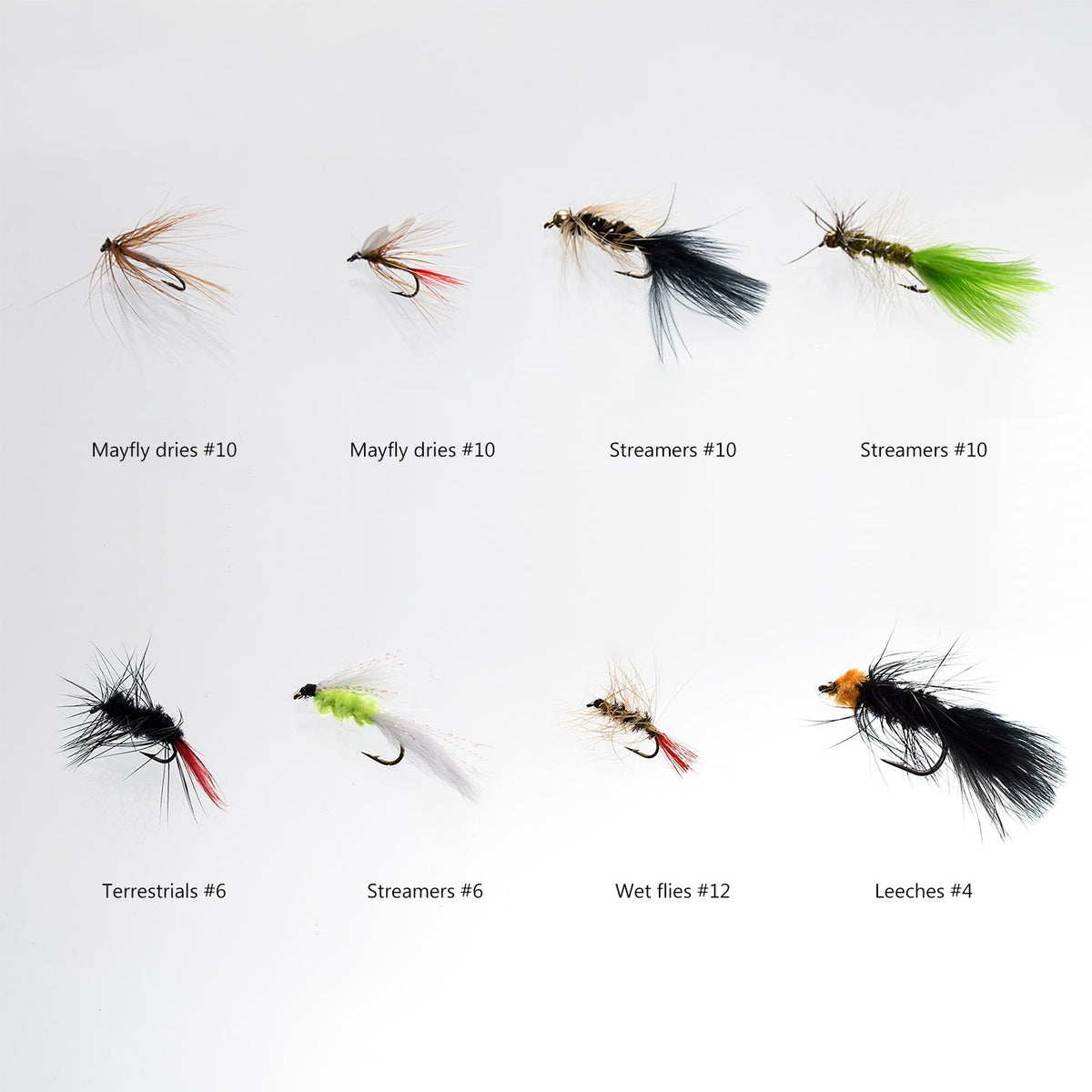 Bassdash Fly Fishing Assorted Flies Kit, Pack of 64 pcs Fly Lure Including Dry Flies, Wet Flies, Nymphs, Streamers, Terrestrials, Leeches and More, with Magnetic Fly Box