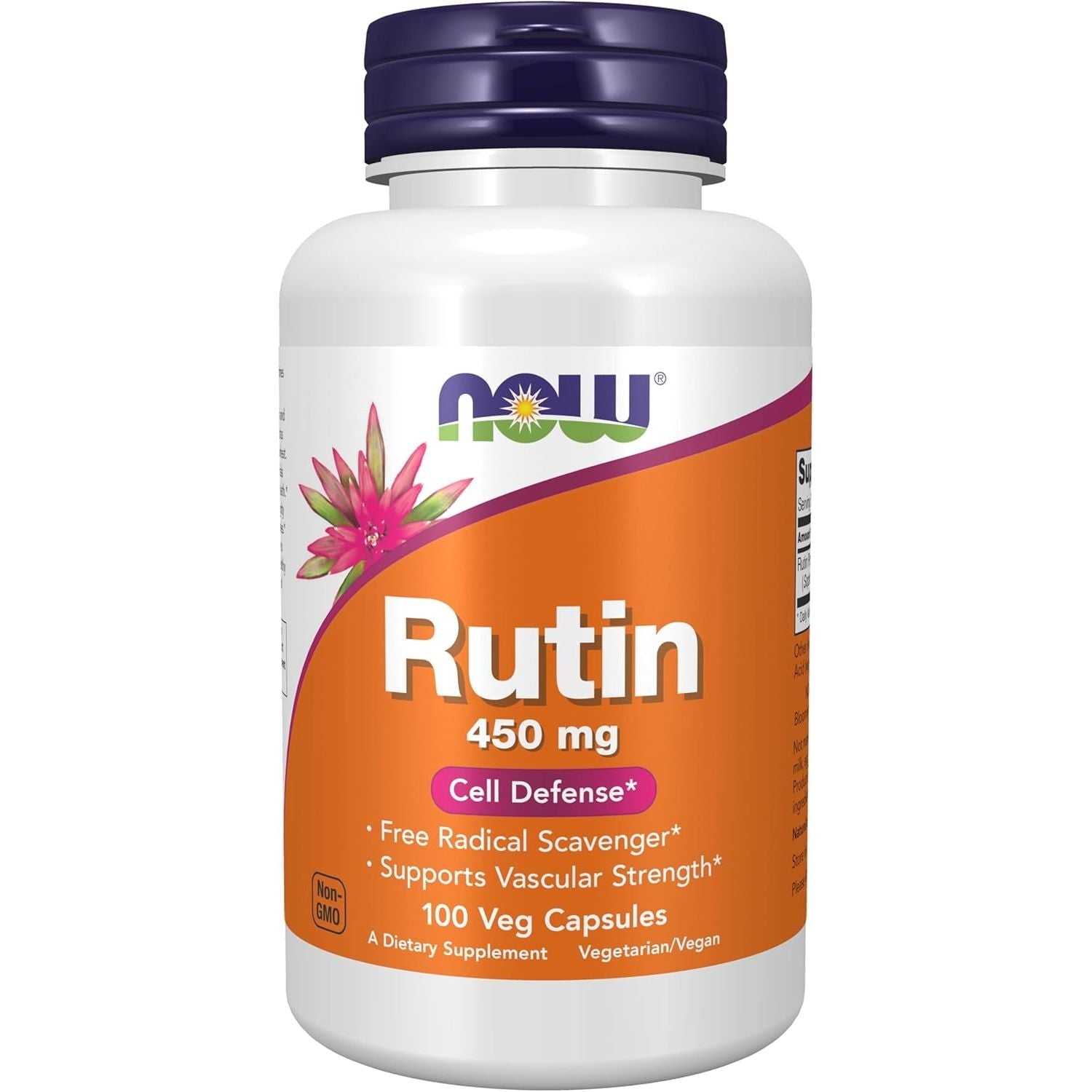 Buy now NOW Foods Supplements, Rutin (Sophora japonica) 450 mg, Free Radical Scavenger*, Cell Defense*, 100 Veg Capsules at indiglob india