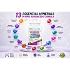 KAPPA NUTRITION Mineral 13 in 1 Advanced Complex with Albion® Chelated Minerals & MenaQ7® MK-7 Vitamin K2 | Calcium, Zinc, Selenium, Chromium, Iodine & Trace Minerals | 90 Vegan Capsules