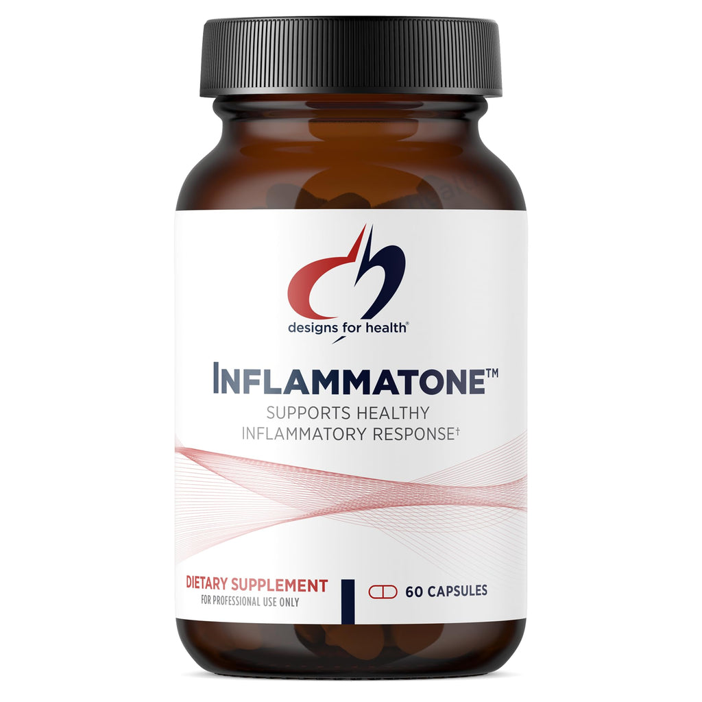 Designs for Health Inflammatone - Turmeric Supplements with Proteolytic Enzymes, Boswellia, Quercetin & Resveratrol (60 Capsules)