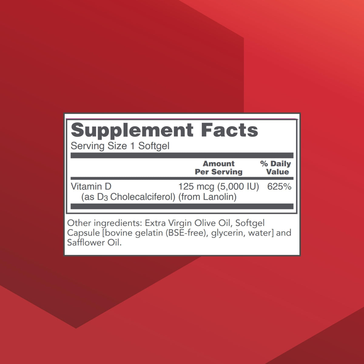 PROTOCOL FOR LIFE BALANCE Vitamin D3 5,000 IU, Bone Health*, 120 Softgels