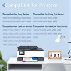 67XL Ink Cartridges Black Color Combo Pack Compatible for HP 67 Ink
