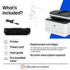 HP LaserJet Pro MFP 3101sdw Wireless Black and White All-in-One Laser Printer, Office Printer, Duplex, Best-for-Small Teams (9D2X4F)