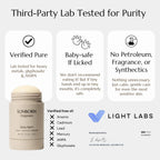 Baby Balm | 3 Natural Ingredient Moisturizing Stick for Eczema Relief, Sensitive Skin & Diaper Rash | Grass-Fed Tallow, Organic Jojoba & Beeswax | Lab Tested Baby-Safe, Made in USA