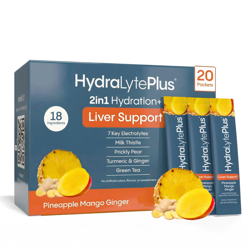 Hydralyte Liver Support + Electrolytes Milk Thistle Drink, Blood Orange